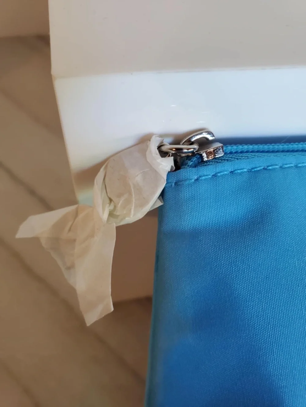 Lancôme Paris Blue Zip Top Makeup Travel Bag